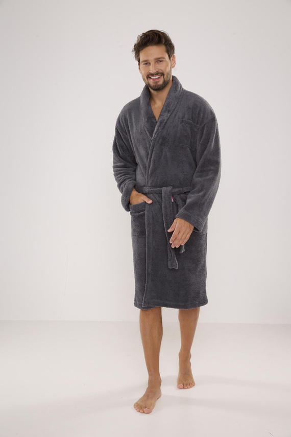 811 Plusz szlafrok męski De Lafense - szary