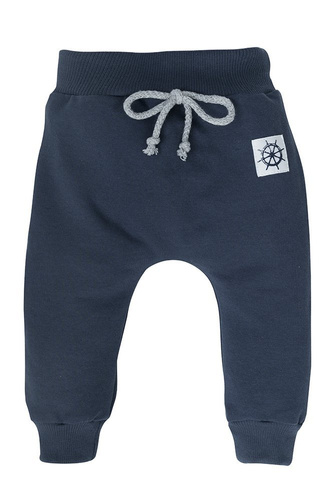 Spodnie niemowlęce dresowe "LA MER" Makoma granatowy 