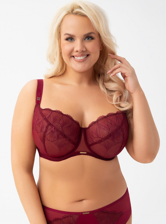 Gorsenia Mira K942 – Biustonosz Soft Bordo, mocne podtrzymanie