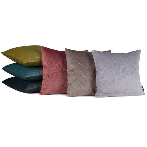 Poszewka dekoracyjna Welwet z wytłaczanym wzorem Eurofirany bordowy 