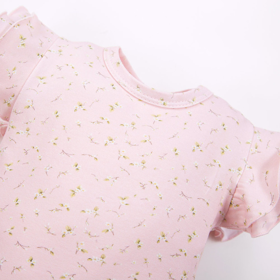 Body z krótkim rękawem Meadow Eevi- różowe