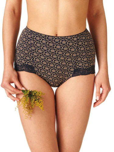 Figi damskie LPM 753  B22 2-pak Key czarny beżowy