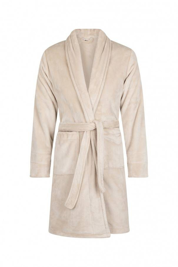 Szlafrok damski polarowy Żona + Korona ByShelly - beżowy/złoty