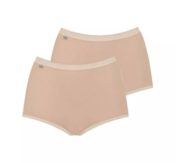 Figi Damskie Basic + Maxi Sloggi- beżowy