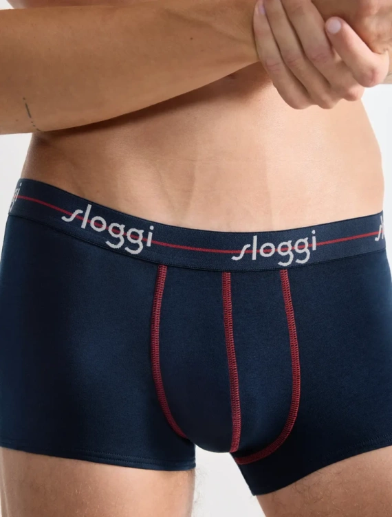 Bokserki męskie Men Start Hipster C2P box Sloggi - Blue - Dark Combination