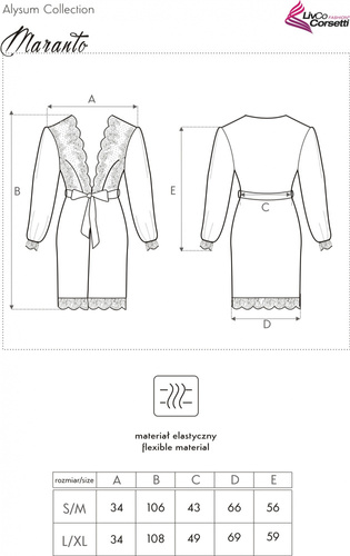Szlafrok damski Maranto LC 90596 Alysum Collection LivCo Corsetti 
