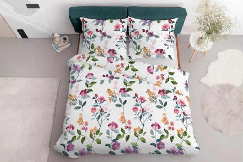 Pościel z mikrofibry botaniczny 5033 A Detexpol fioletowy