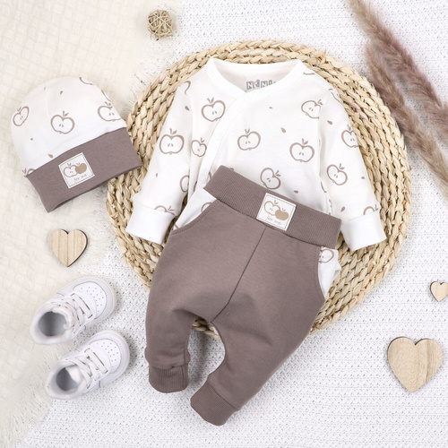 Spodnie dresowe z bawełny organicznej Happy Apples Nini beżowy