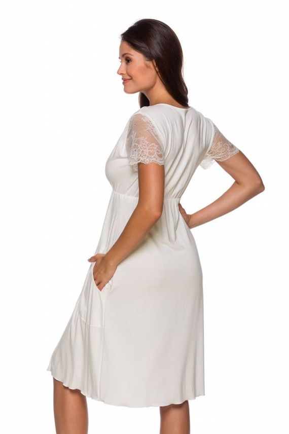 Koszula Nocna ciążowa i do karmienia 3145 Lupoline- ecru