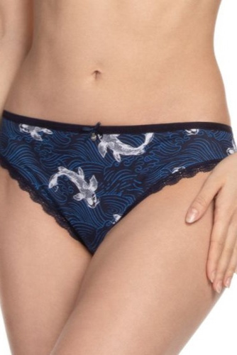 Figi damskie LAMA L-1479MB – mini bikini z bawełny, zestaw 2 sztuki