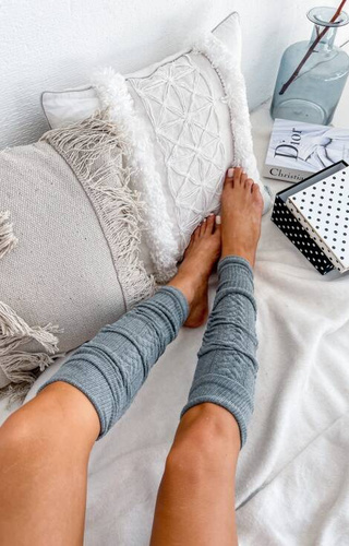 0705-001 Getry ażurowe Milena- szary