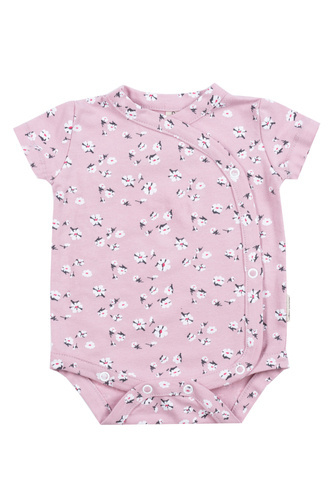 BOD.5378 Body z krótkim rękawem rozpinane Doctor Nap - daisy flowers