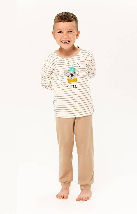 Piżama dla chłopca 3308, 3309 Zac Taro - beżowa