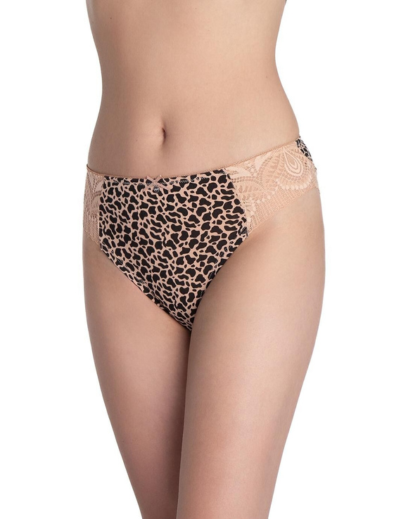 Figi damskie Lama L-1589 BI – koronkowe bikini z kokardką, zestaw 2 sztuki