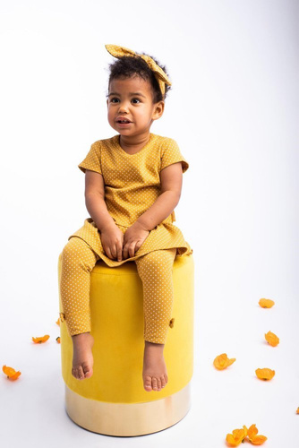 176064 Michalina Opaska niemowlęca Nicol - musztardowy