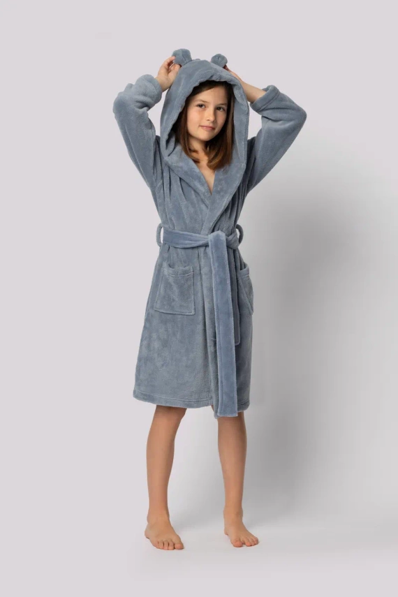 Szlafrok dziecięcy Bear Kids Envie light blue