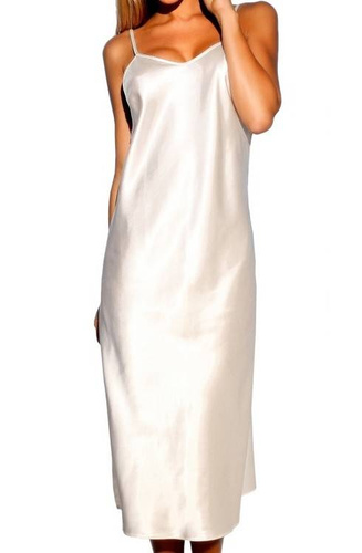 Argentina Kalimo – długa satynowa halka o klasycznym kroju, ecru