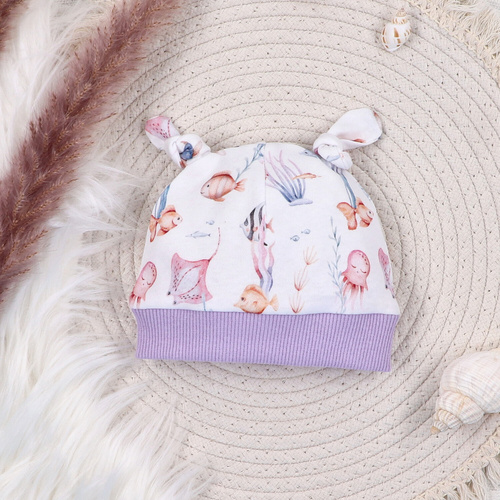 Nini Czapka Underwater World – organiczna bawełna, czapeczka dla niemowląt