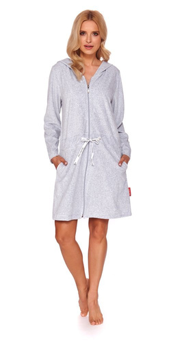 SWO.1008 Szlafrok damski Doctor Nap - grey melange