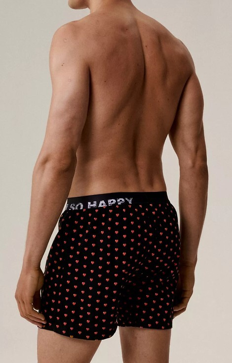 Bokserki męskie Atlantic 2GMB-011 – 100% bawełna, luźne, serca, 2 szt.