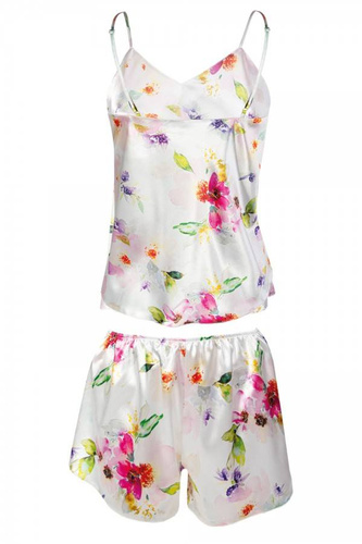 Komplet piżama damska Flowers  DKaren -DK-KK 10 biały