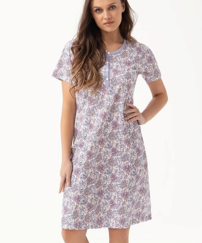 Koszula nocna z krótkim rękawem 260  Luna - szara 