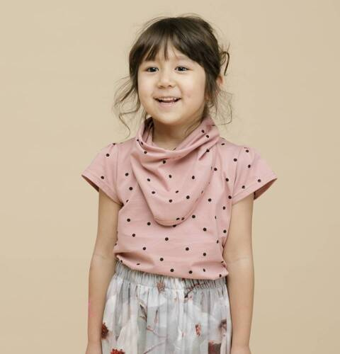 Bluzka z krótkim rękawem Tres Bien Pinokio - róż groszki