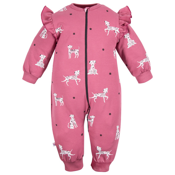 Pajac bez stópek Dogs & Spots  Eevi-  jagodowy 