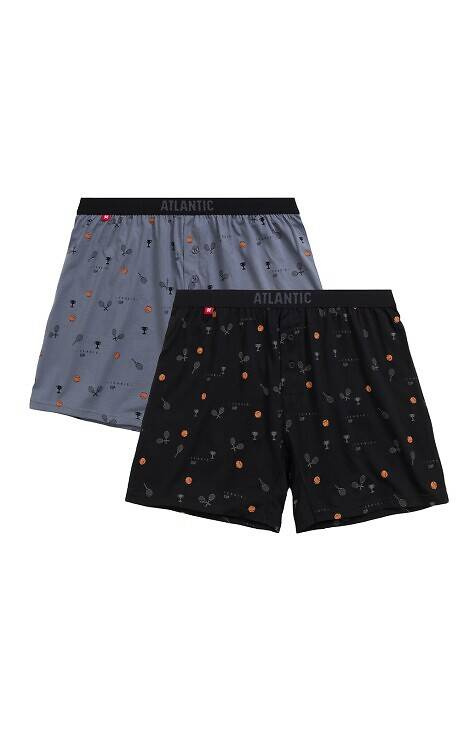Bokserki męskie 2MBX-052 A'2 Atlantic - niebieski -czarny