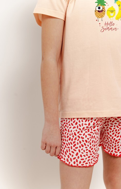 Piżama dla dziewczynki 3384, 3385 Sweety Taro - morelowa