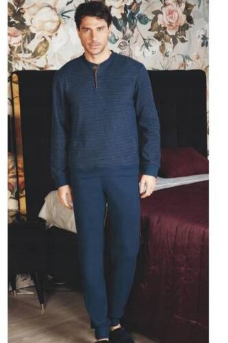 Piżama Męska  PG38895  Nottingham granatowy