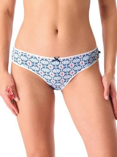 Figi damskie LPR 721 A'2 2-pak Key koralowy niebieski