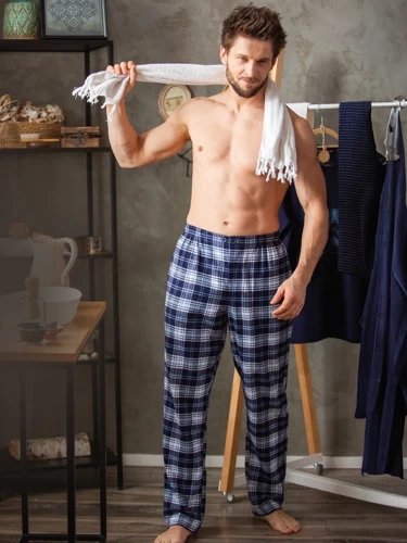 Spodnie piżamowe MHT 412 Key granatowy