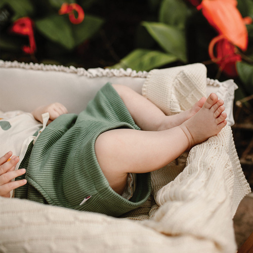 Szorty waflowe Pearfect Eevi- zielone