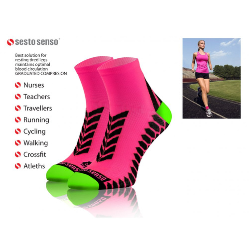 Sport Socks Skarpety sportowe Sesto Senso różowy