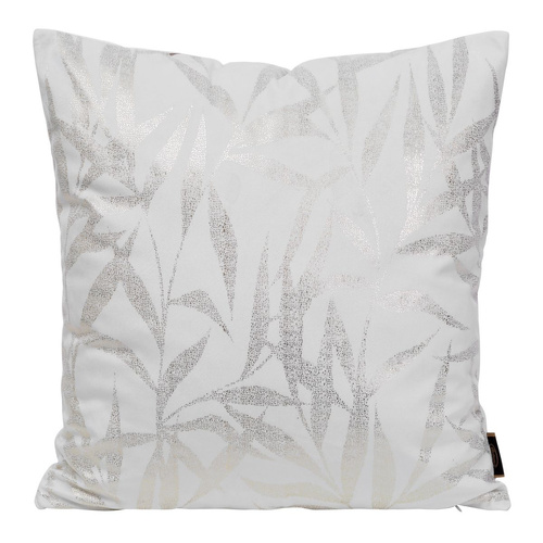 Poszewka dekoracyjna welwetowa Blink 22 liście Eurofirany biały