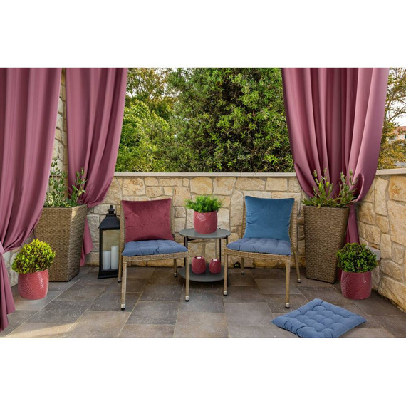 Poszewka dekoracyjna Welwet z wytłaczanym wzorem Eurofirany bordowy