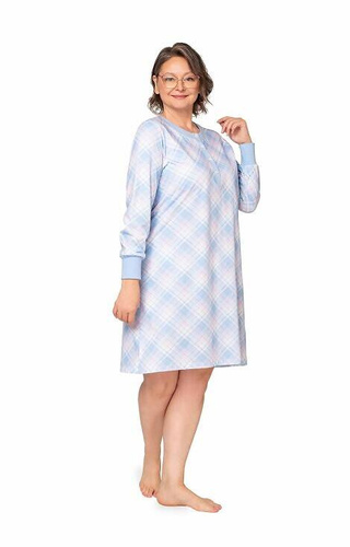 Koszula nocna damska 257 Agata III Martel - błękitna 