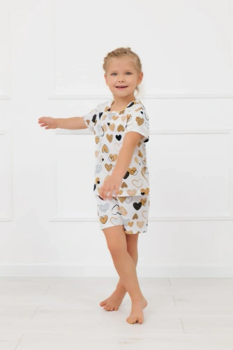 Piżama dziewczęca Ariela Italian Fashion – bawełna, T-shirt, szorty