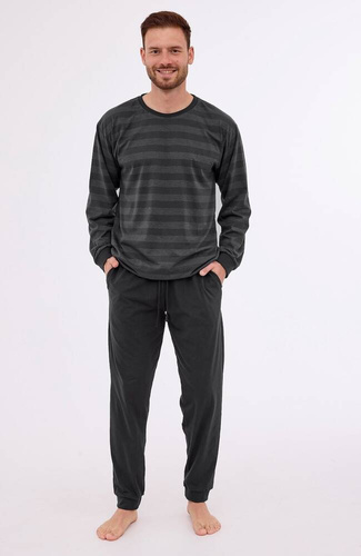 Piżama męska 117/280 Loose  Cornette - grafitowy