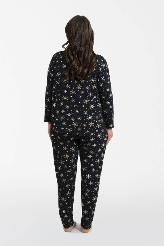 Piżama Damska długi rękaw, długie spodnie Laponia Italian Fashion - druk