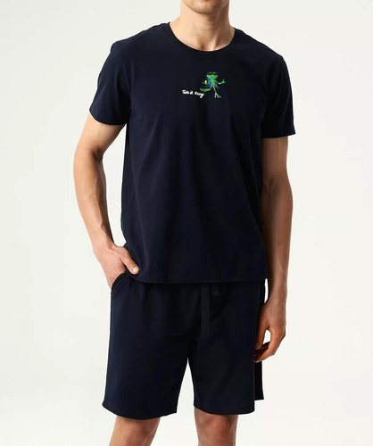 Piżama męska krótki rękaw  NMP-383  Atlantic- granatowy