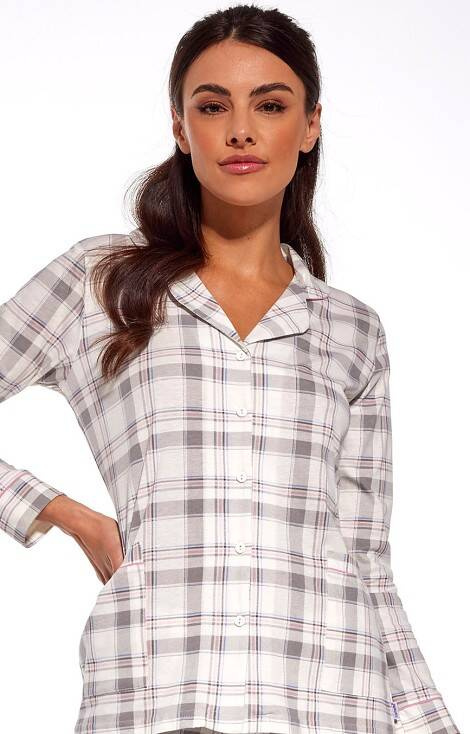 Piżama damska rozpinana 482/286 Erica Cornette - ecru