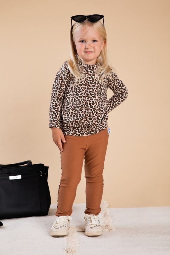 171275 Mia Legginsy dresowe Nicol - brązowy