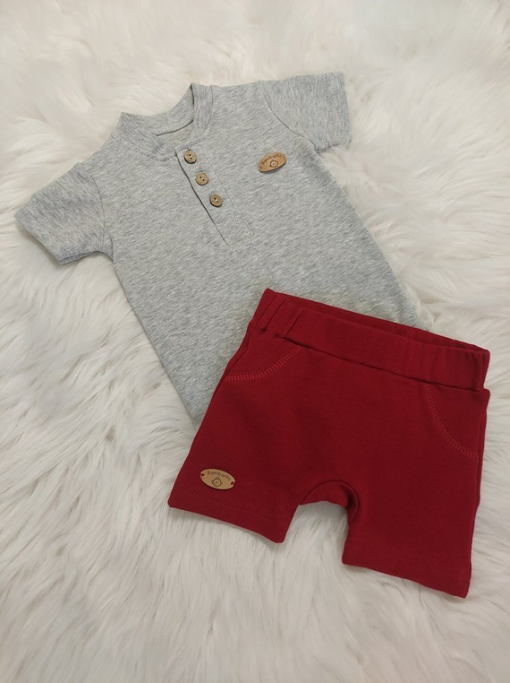 Body z krótkim polo Mieszko Bambarillo jasny melanż