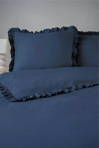 Pościel bawełniana Pure 23 jednobarwna Detexpol denim 