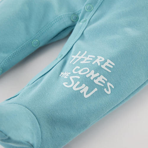 Pajac niemowlęcy ze stópkami Sahara Eevi - niebieski