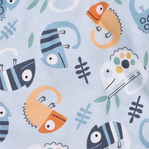 Czapka niemowlęca z bawełny organicznej Kameleon Nini druk 