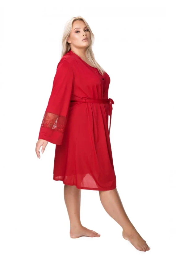 Szlafrok peniuar 86375 Paula Mewa burgundowy