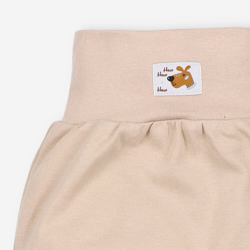 Półśpiochy z bawełny organicznej Psiaki Nini beżowy 